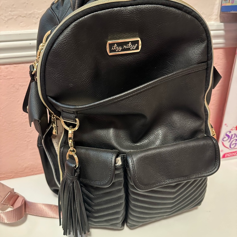 Itzy Ritzy Black Backpack Diaper Bag